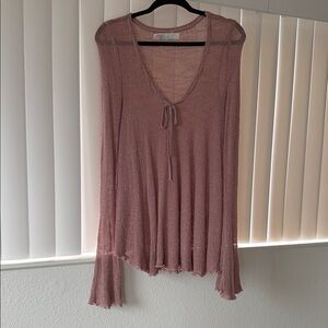 Free People Pink Tunic Top